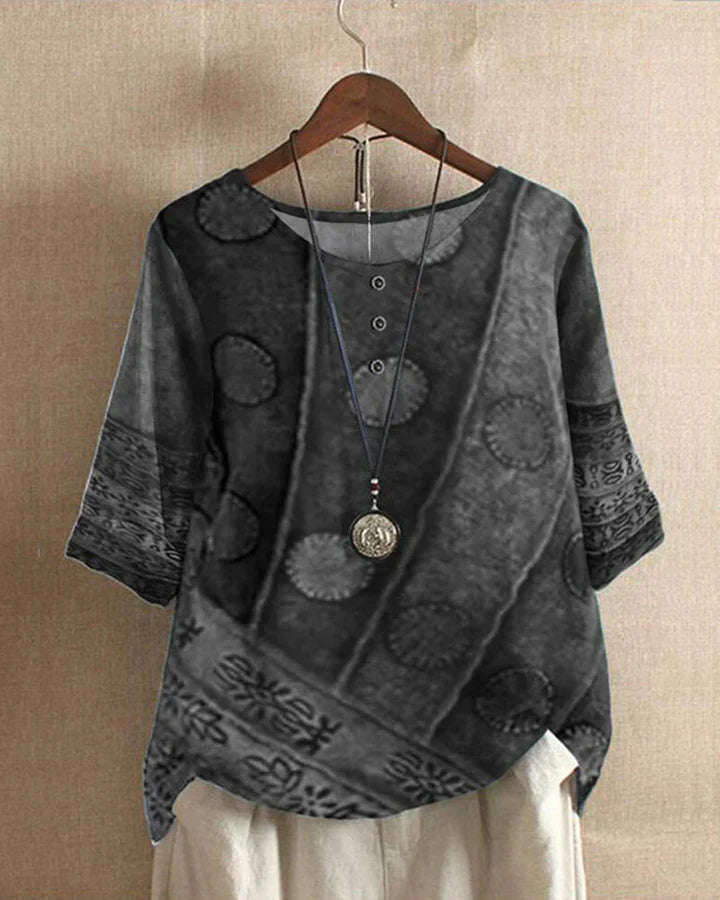 WW | Boho Bedrucktes Oberteil Für Damen Mit Stil