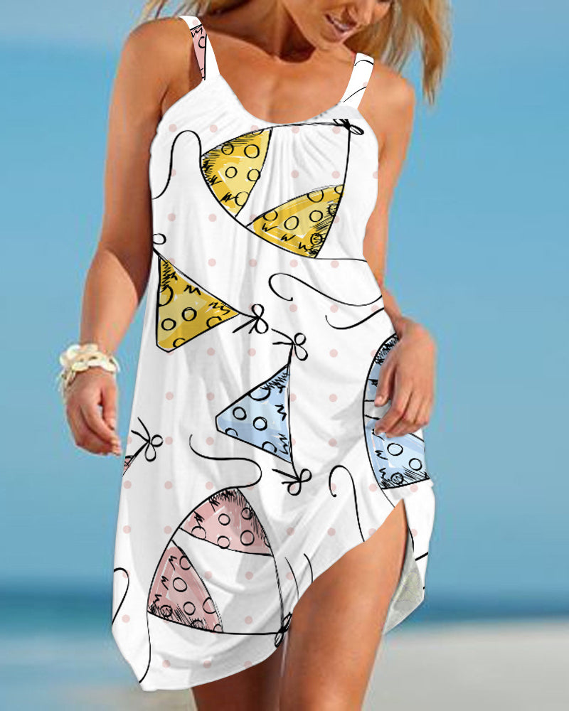 Bedrucktes Strandkleid für Damen