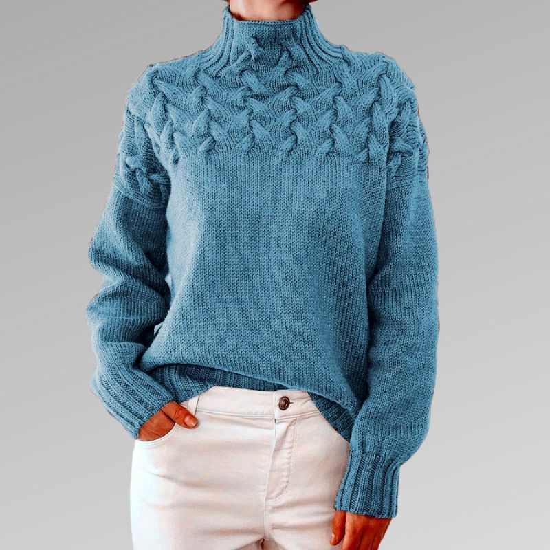 WW | Warmer Skandinavischer Strickpullover Für Damen