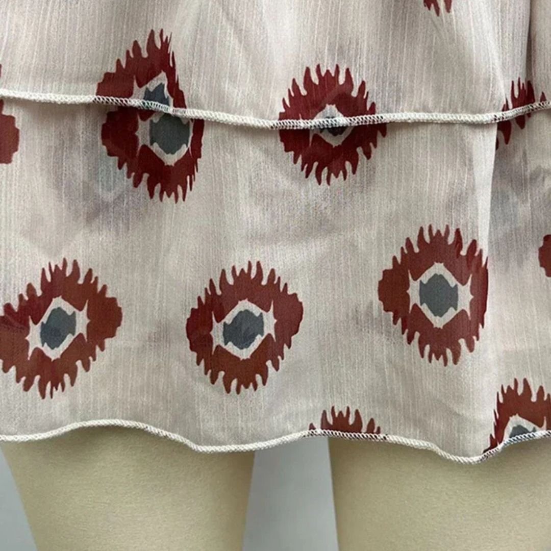 Boho Bedrucktes Smocked Minikleid
