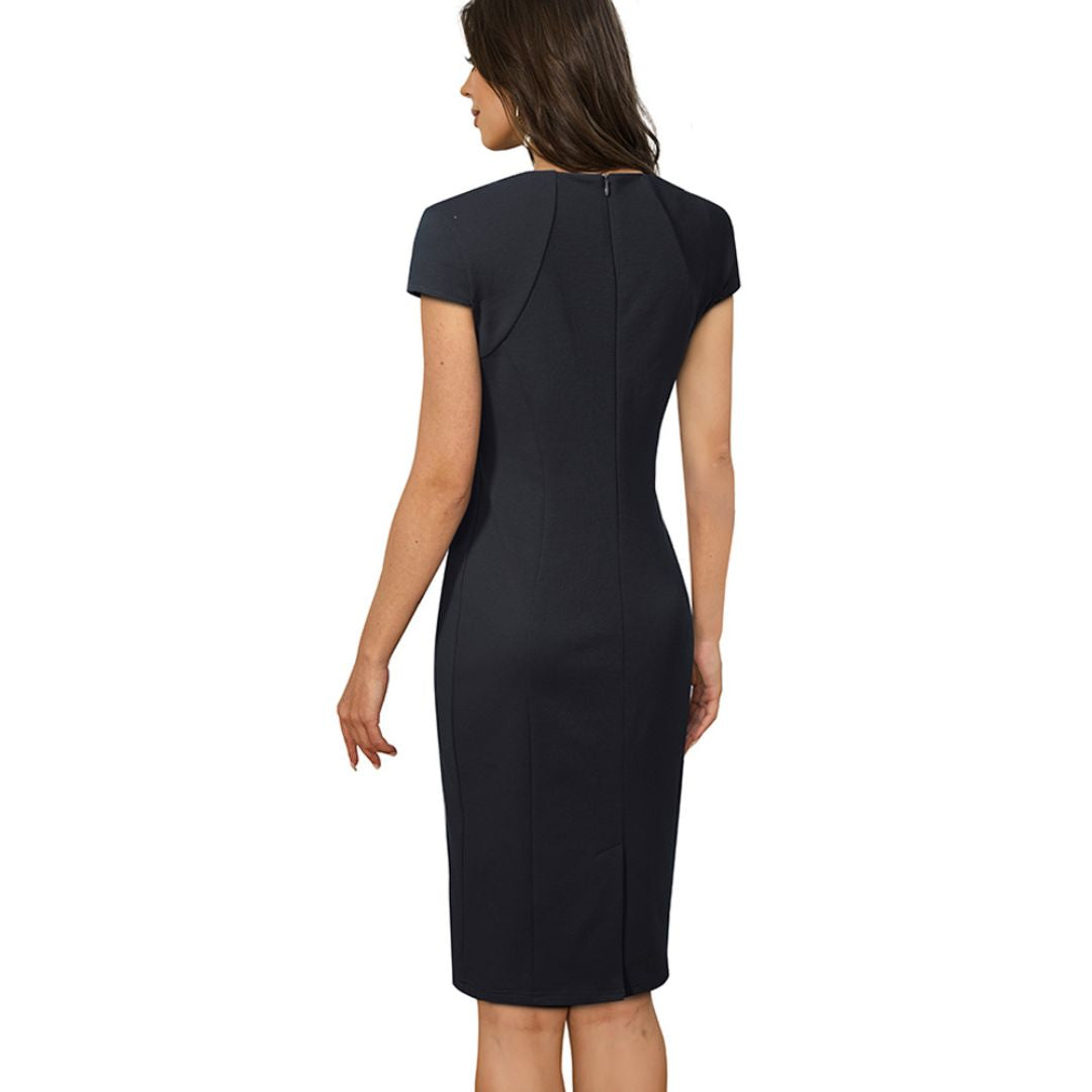 Bodycon-Kleid mit Eckigem Ausschnitt