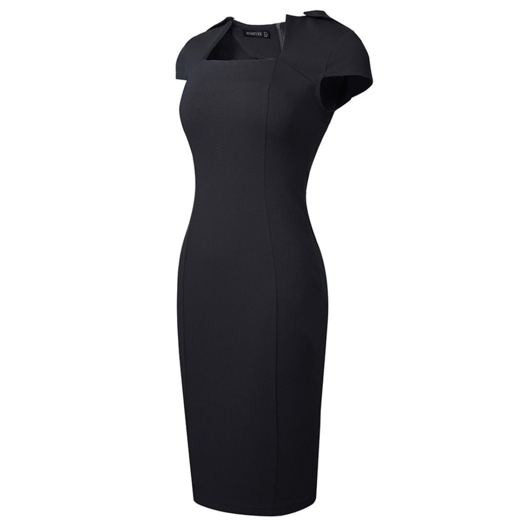 Bodycon-Kleid mit Eckigem Ausschnitt