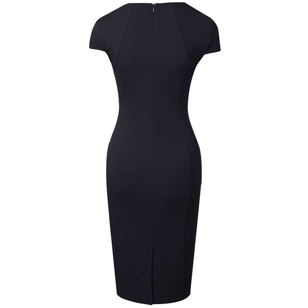Bodycon-Kleid mit Eckigem Ausschnitt
