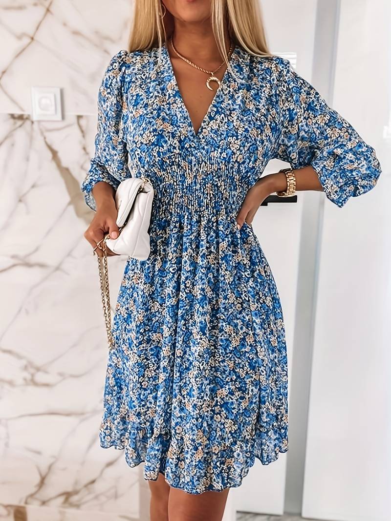 – boho-kleid mit puffärmeln
