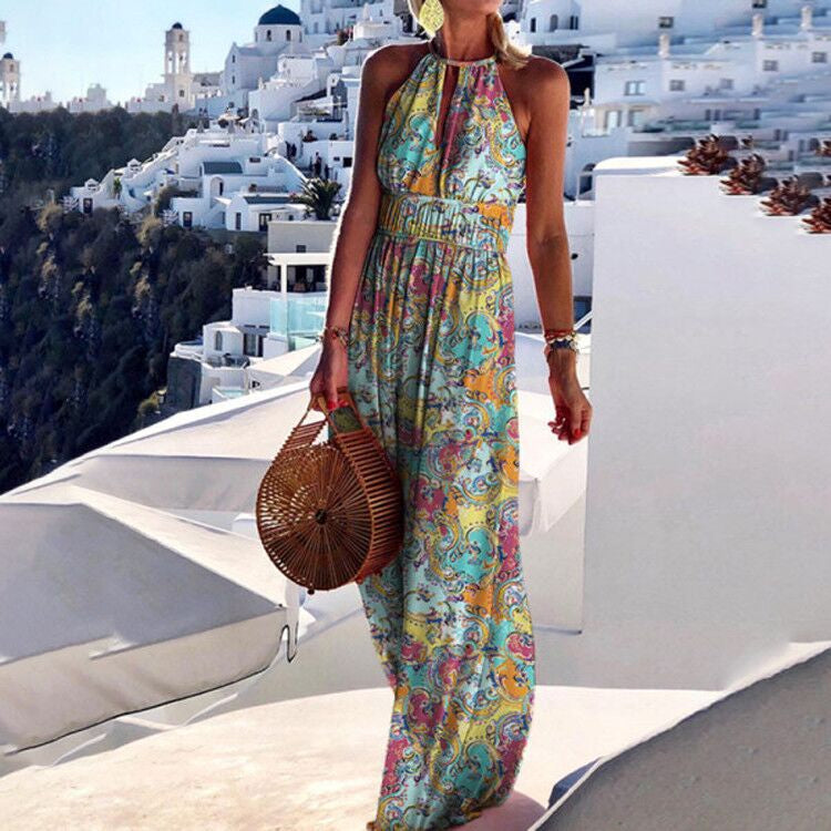 Boho Maxikleid mit Neckholder