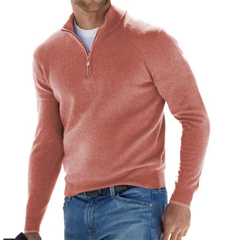 WW | Zeitloser Pullover Mit Reißverschluss Herren Weich & Bequem