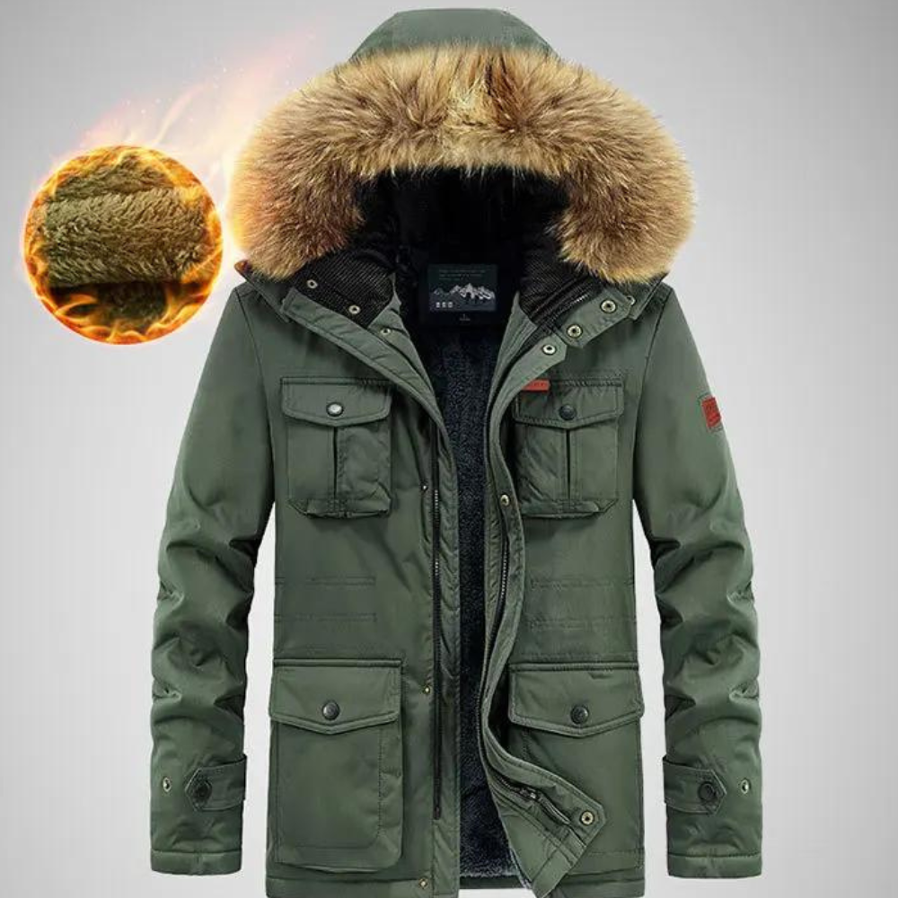 WW | Wasserdicht Langärmelig Vlies Auskleidung Kapuze Jacke