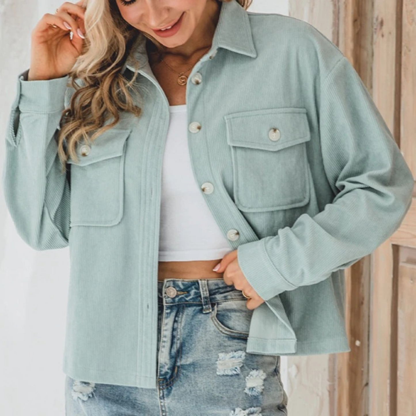 WW | Weiß Winddicht Mit Reversknopf Damen Sommerjacke