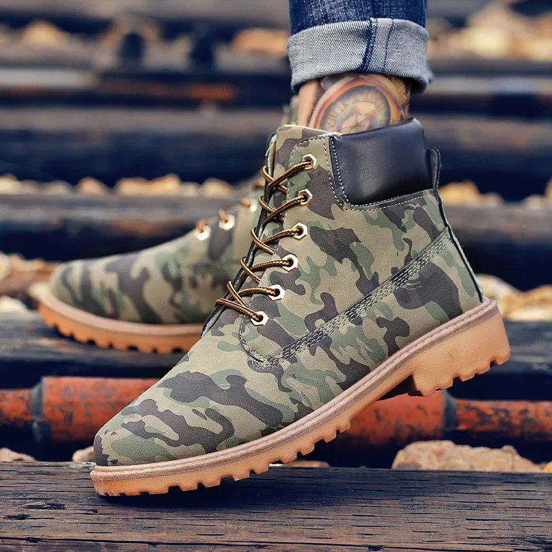 WW | Wasserdichte Herrenschuhe Stiefel Mit Robuster Profilsohle