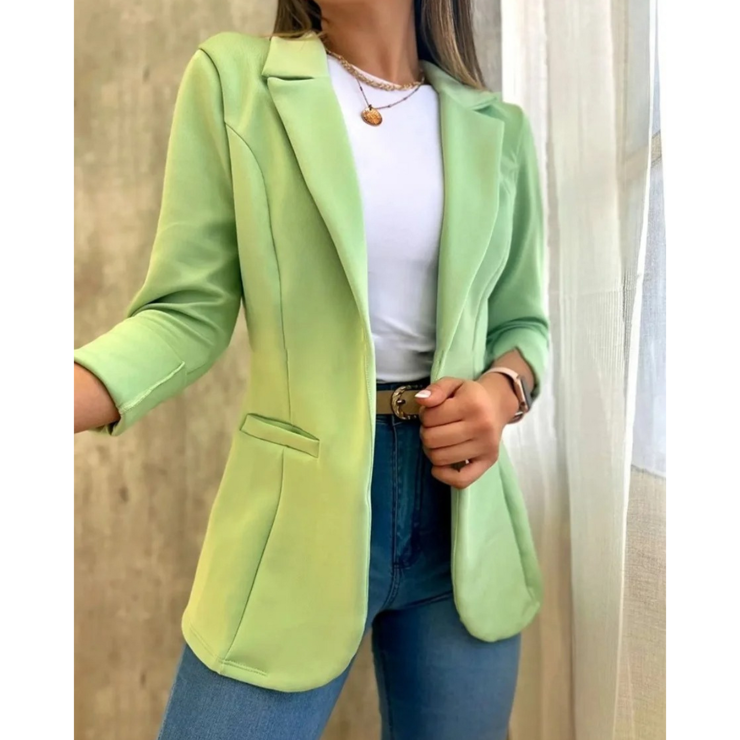 WW | Weinlese Damen Blazer Ohne Schnalle