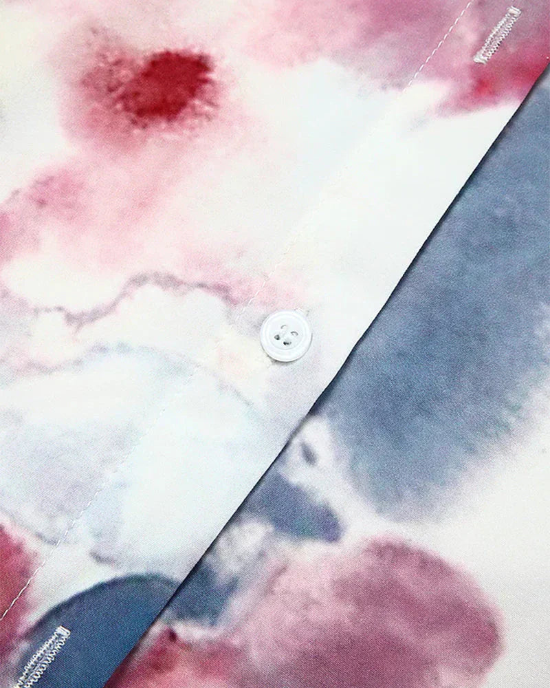 Atmungsaktives Button-Down-Kleid mit Kragen für Damen