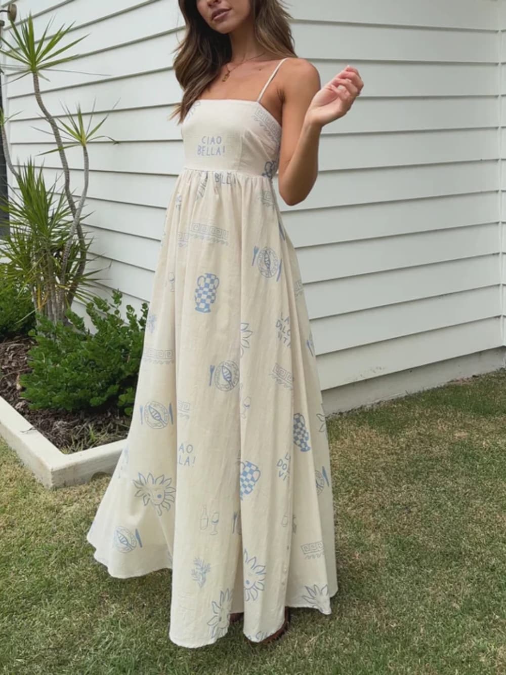 – Chill Vibes Maxikleid mit offenem Rücken
