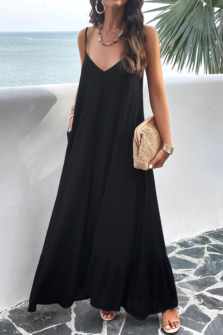 Cami-Kleid mit Taschen