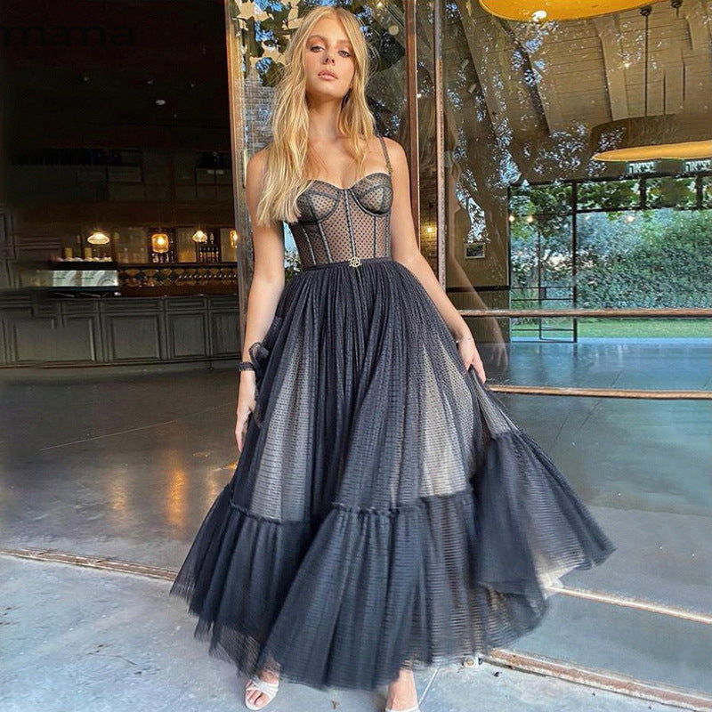 Luxuriöses Spitzen-Trägerkleid Tube Top
