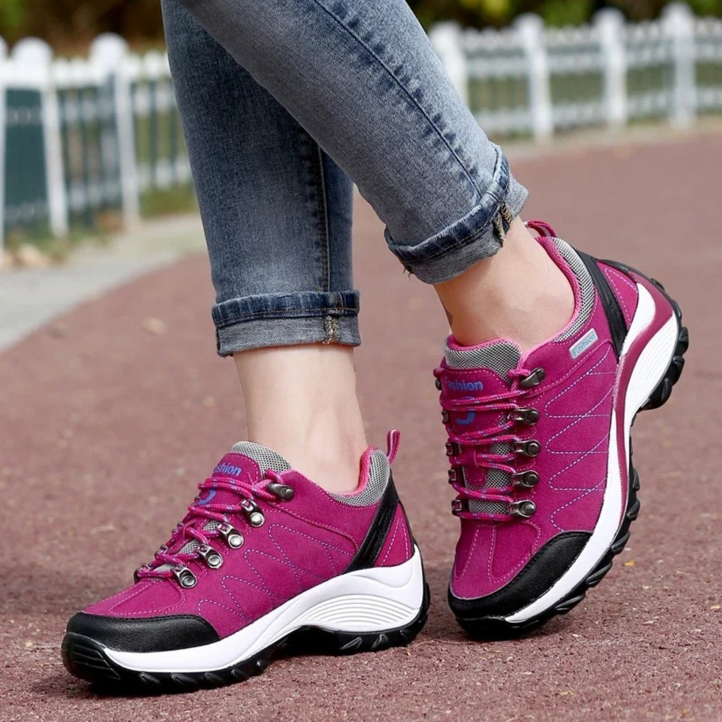 WW | Wasserdichte Dicke Sohle Damen Orthopädische Wanderschuhe