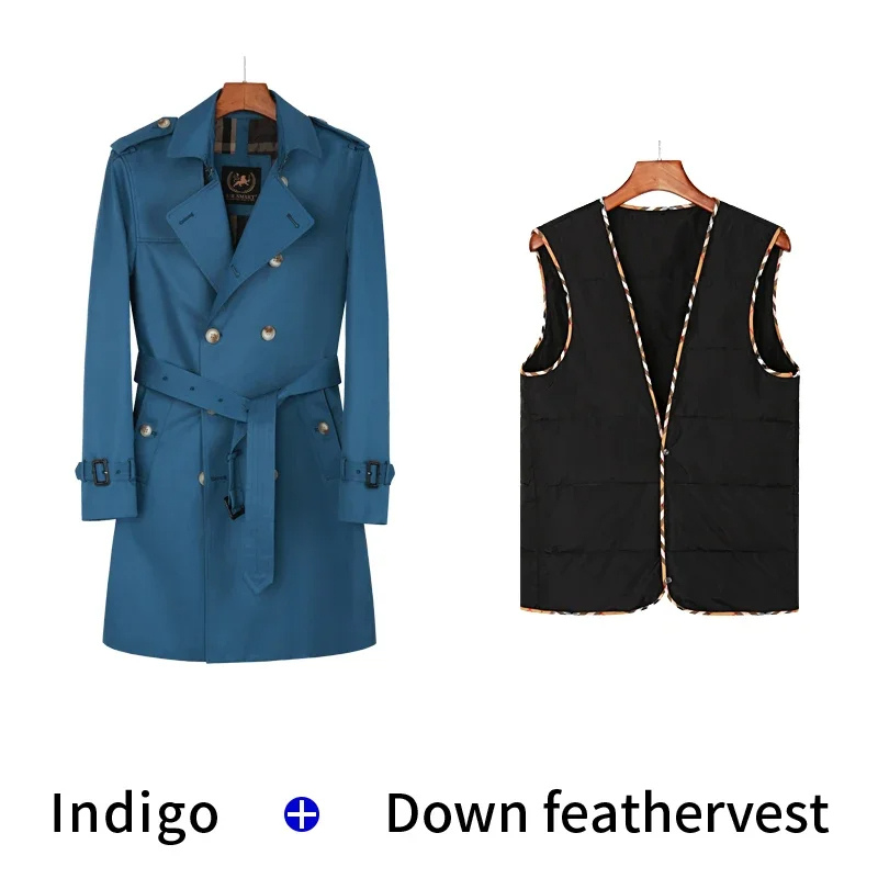 WW | Wasserabweisende Mantel Jacke Herren Klassischer Trenchcoat Mit Gürtel