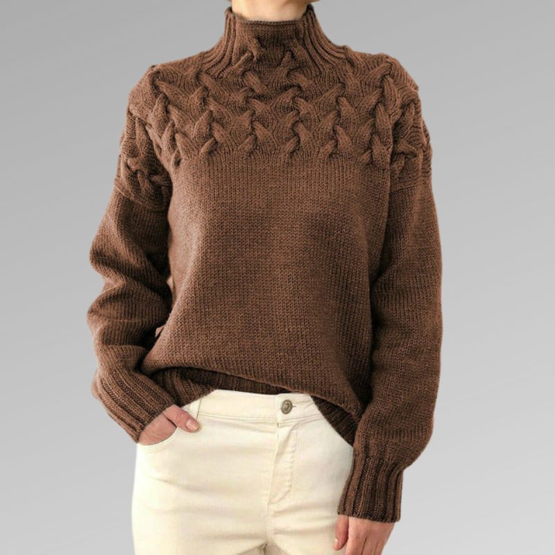 WW | Warmer Skandinavischer Strickpullover Für Damen