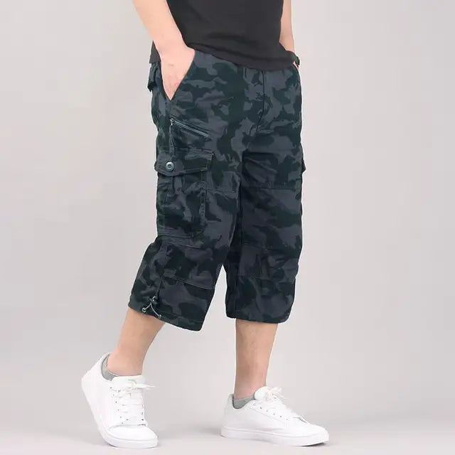 Merche Multi-Pocket Casual Baumwolle Elastische Hosen Taktische Shorts