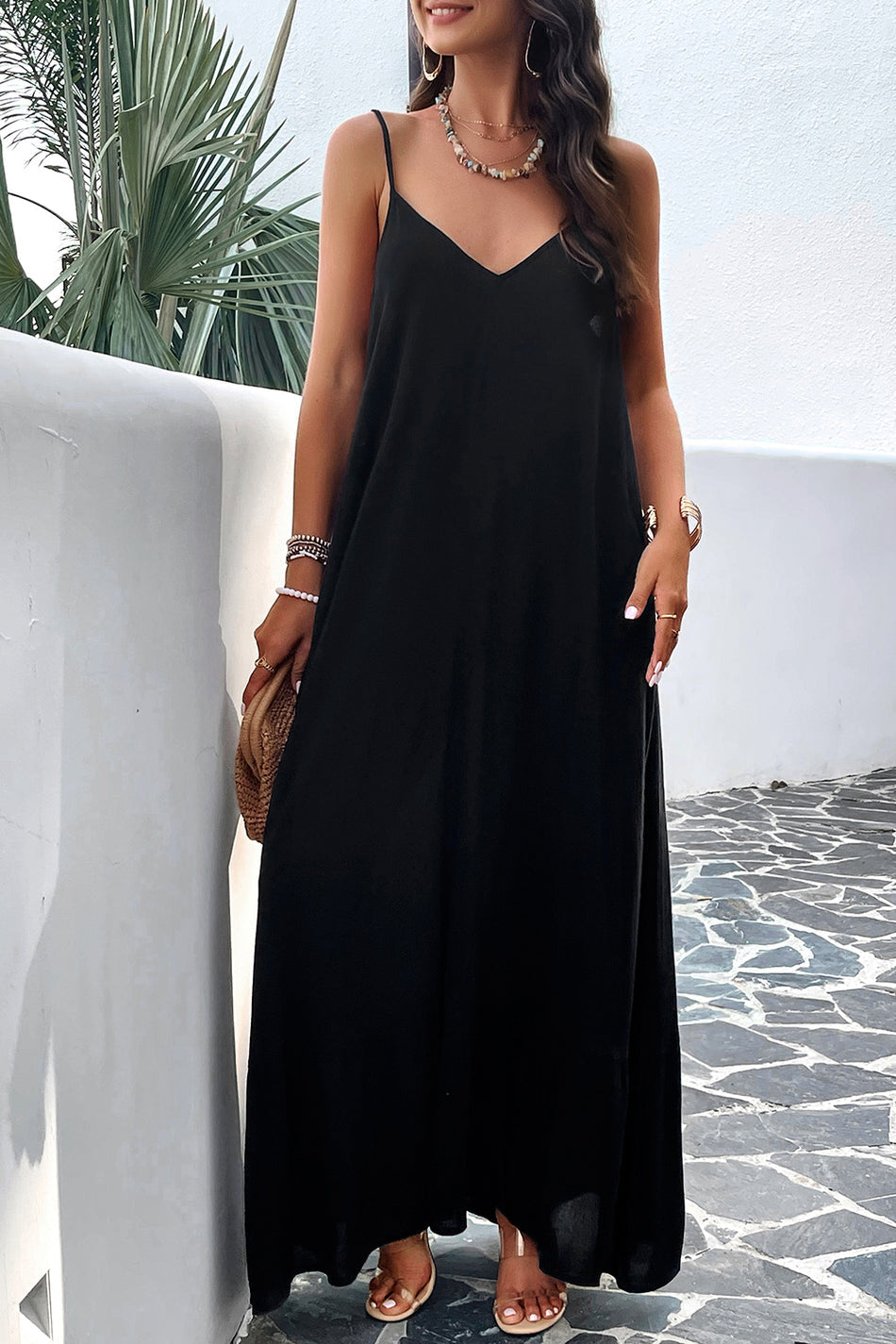 Cami-Kleid mit Taschen