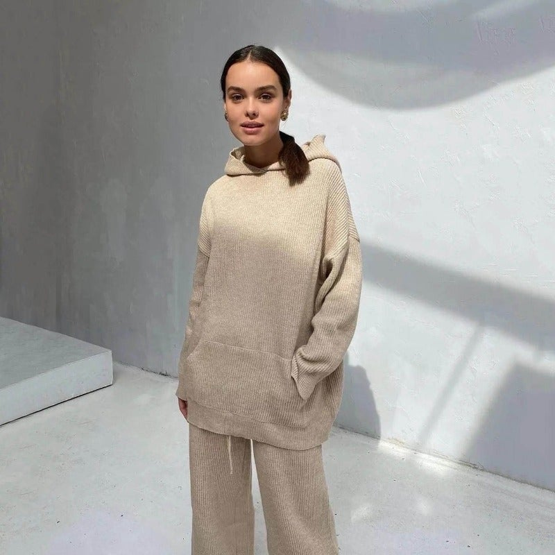 WW | Zweiteiler Gemütliches Strick Outfit Für Damen, Perfekt Für Freizeit Looks