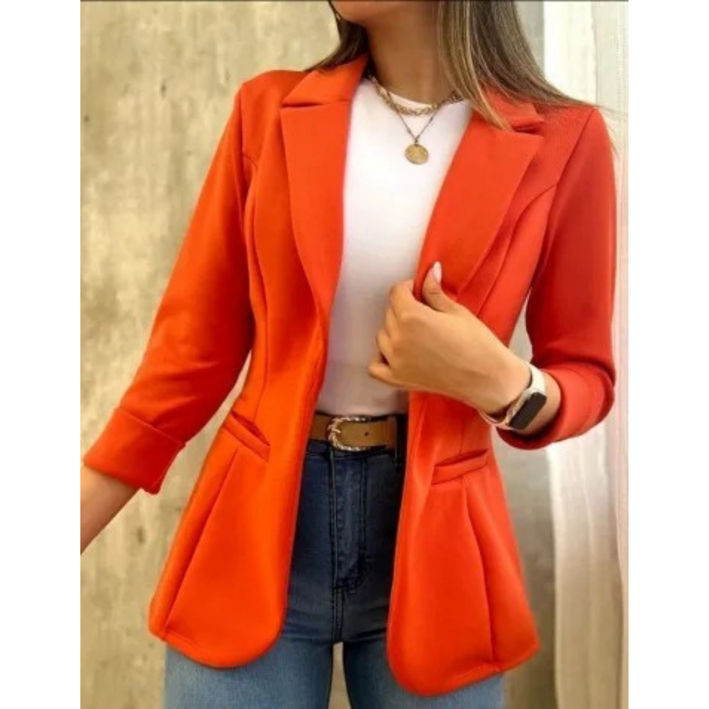 WW | Weinlese Damen Blazer Ohne Schnalle