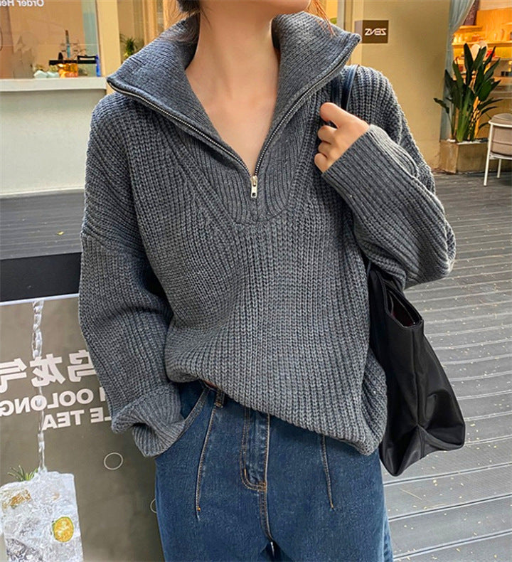 WW | Warmer Rollkragenpullover Mit Reibverschluss
