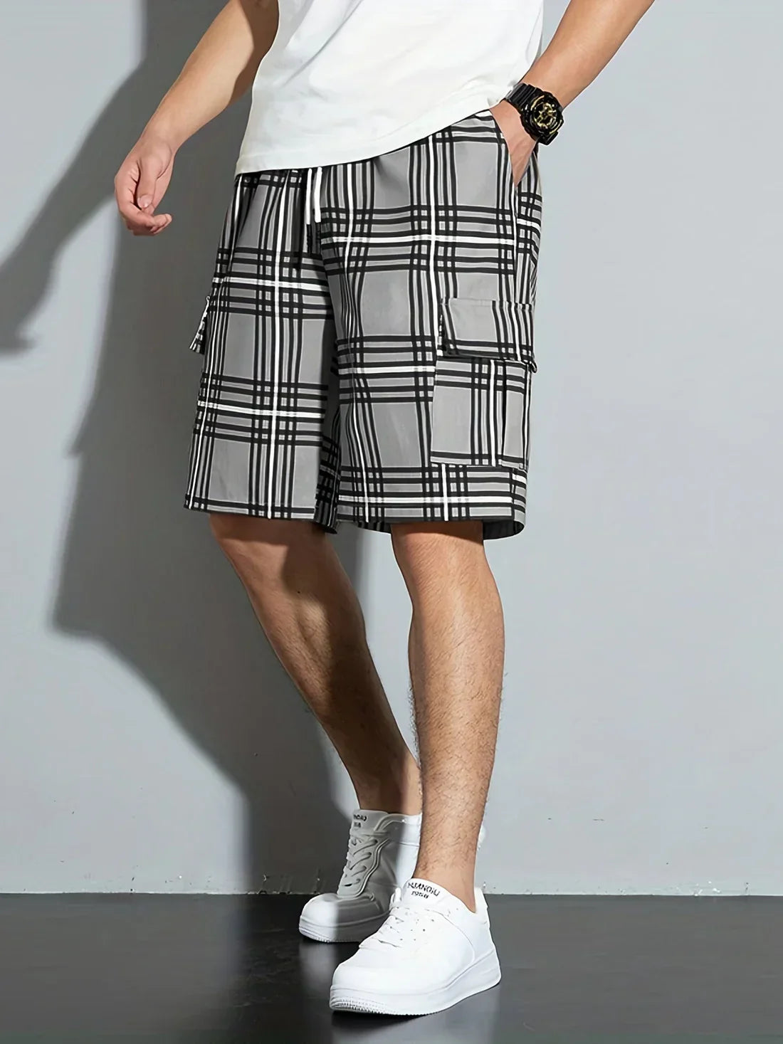 Amadeo - Lässige Strandshorts mit Karomuster