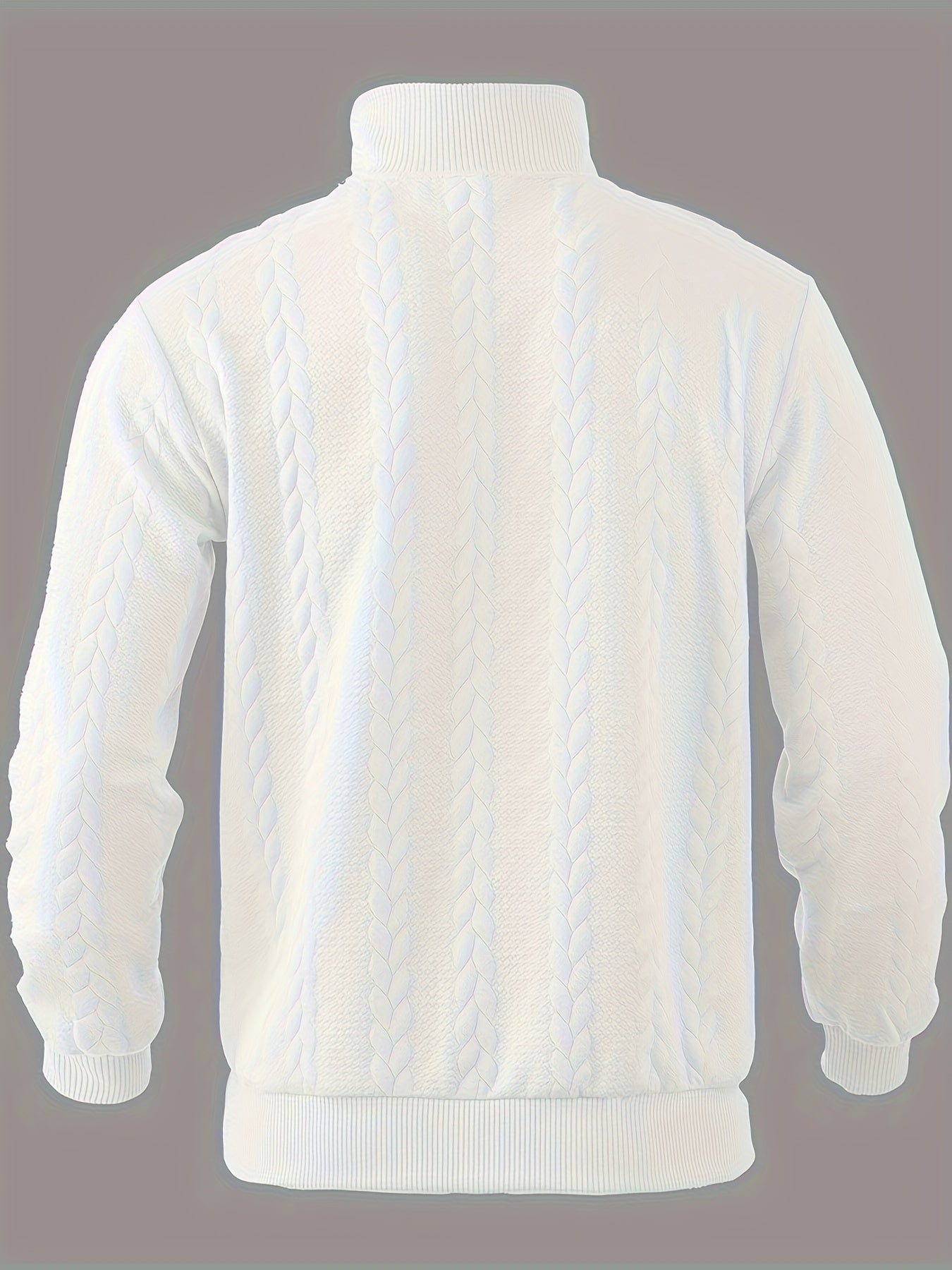 WW | Warmer Langärmeliger Halber Reißverschluss Strickpullover