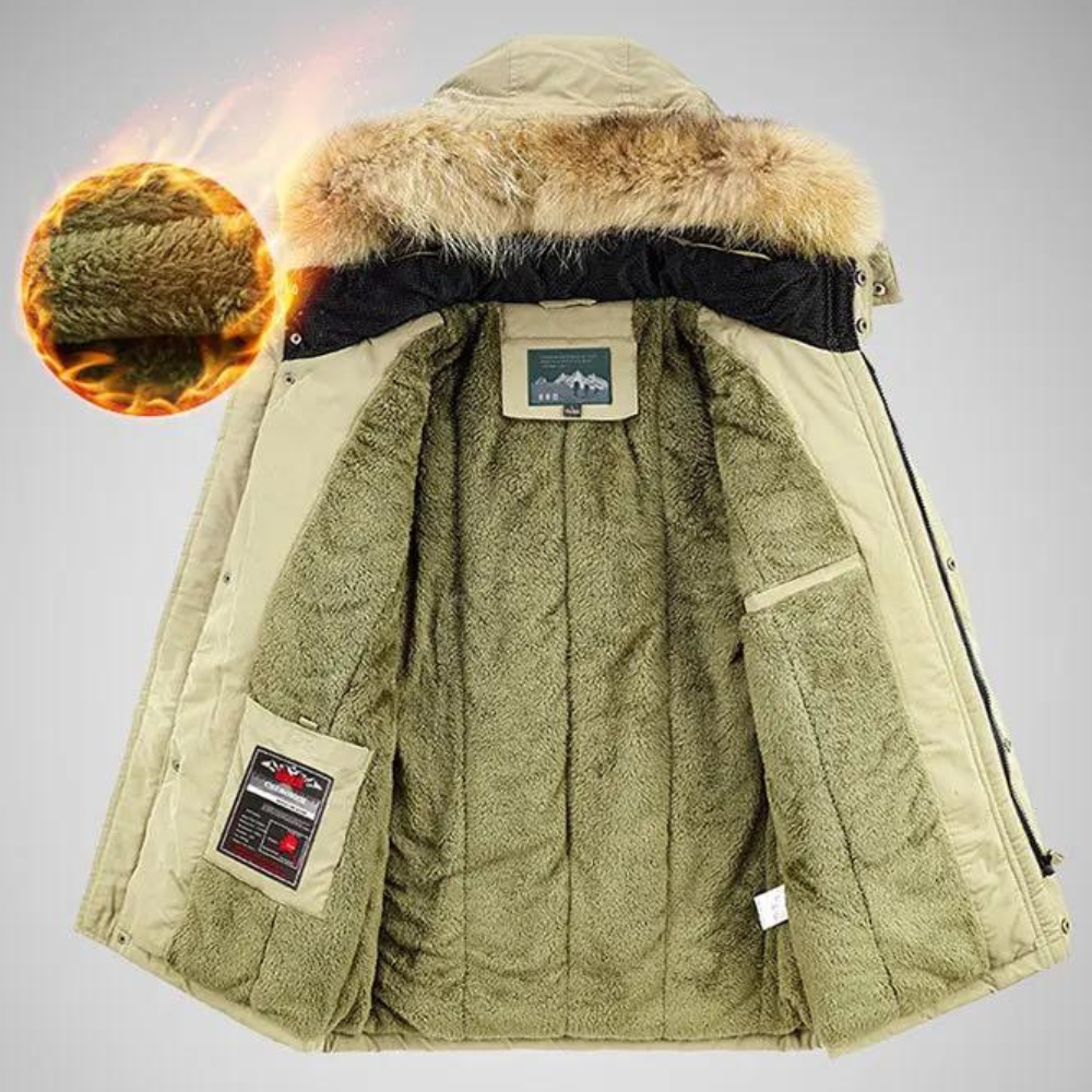 WW | Wasserdicht Langärmelig Vlies Auskleidung Kapuze Jacke
