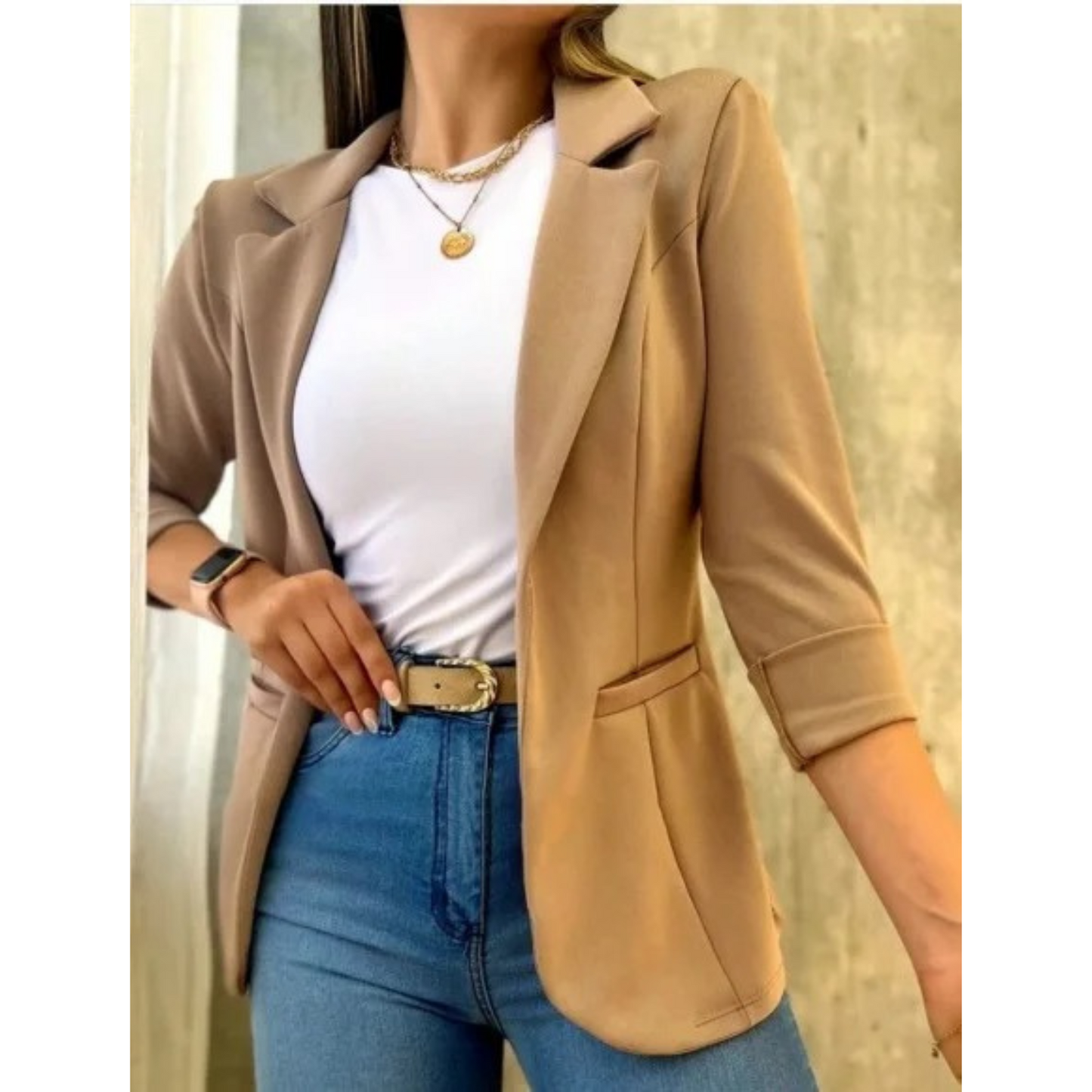 WW | Weinlese Damen Blazer Ohne Schnalle