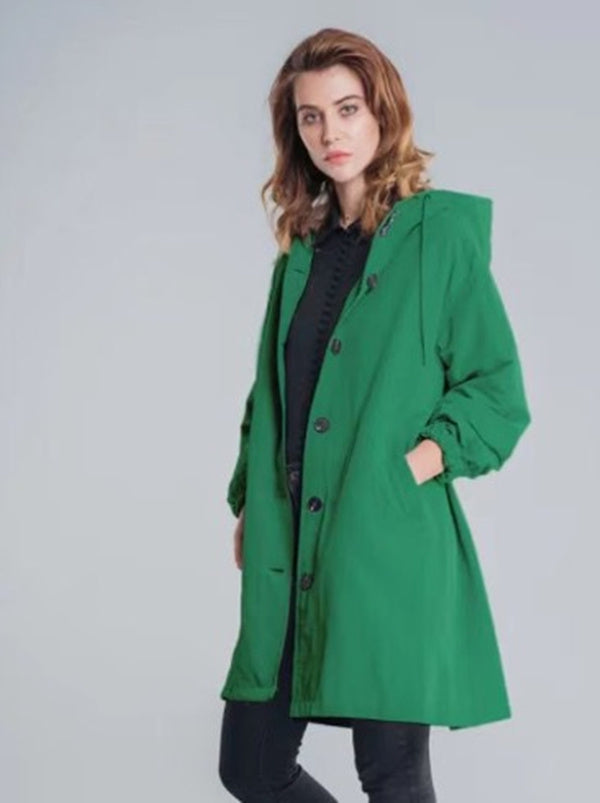 WW | Wasserdichter Trenchcoat Mit Kapuze