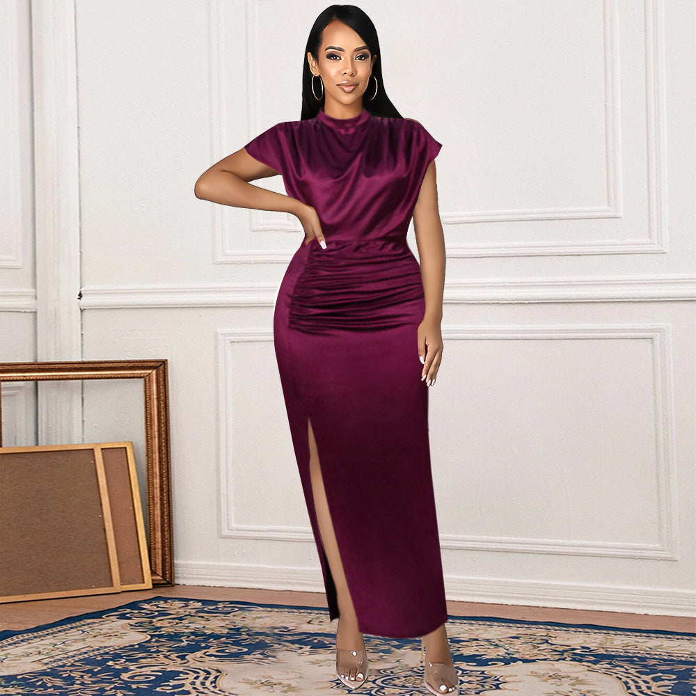 Zeitlose hohe Taille Temperament Pendler Kleid