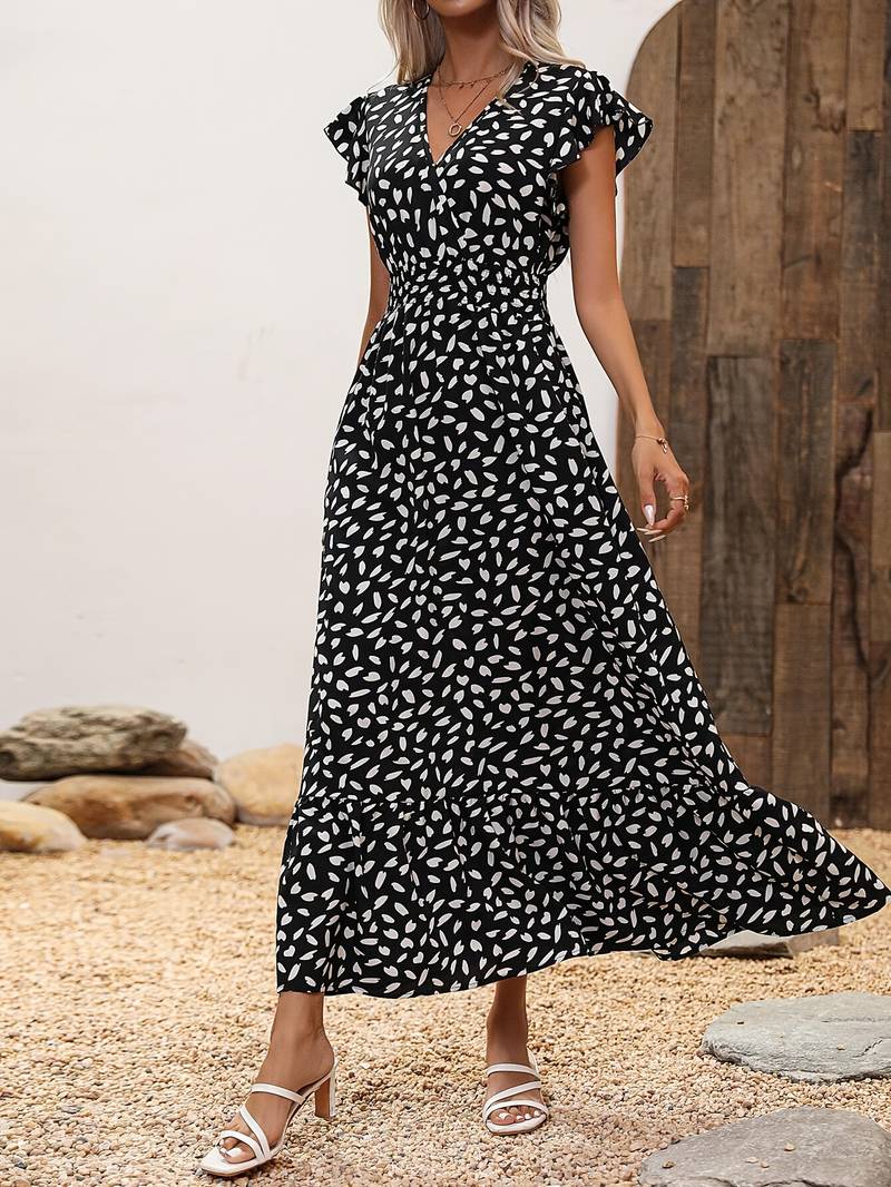– a-linien-kleid mit allover-print