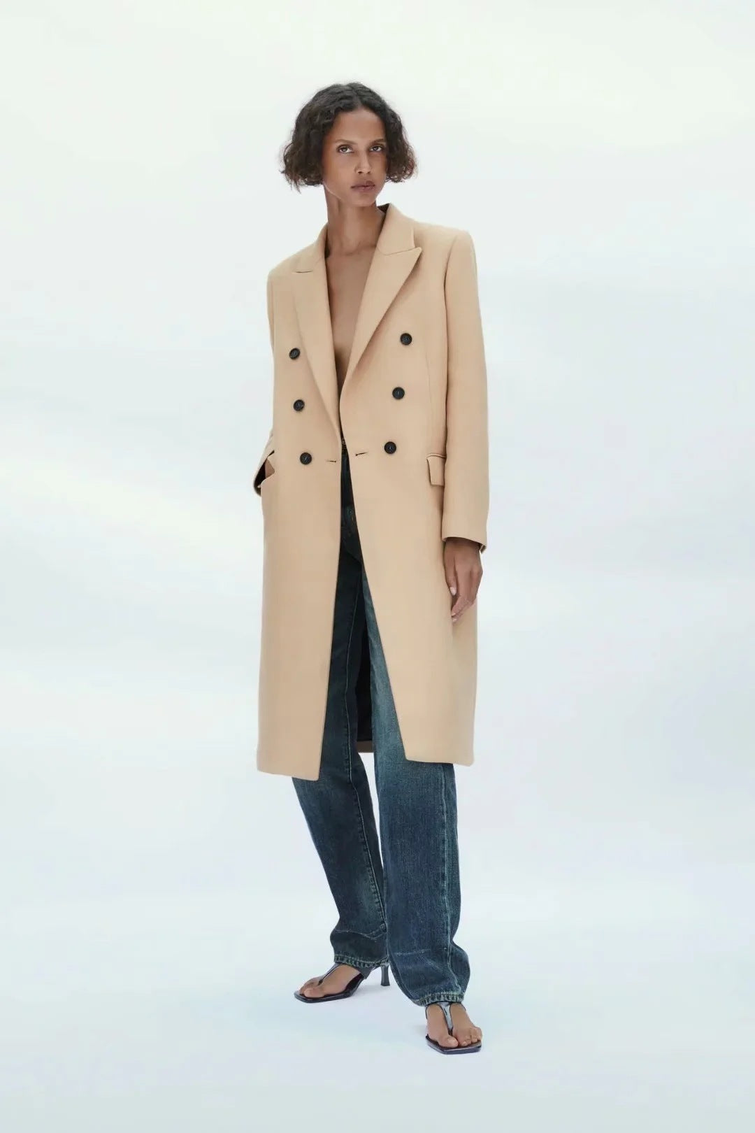WW | Zweireihige Jacke Mit Kapuze