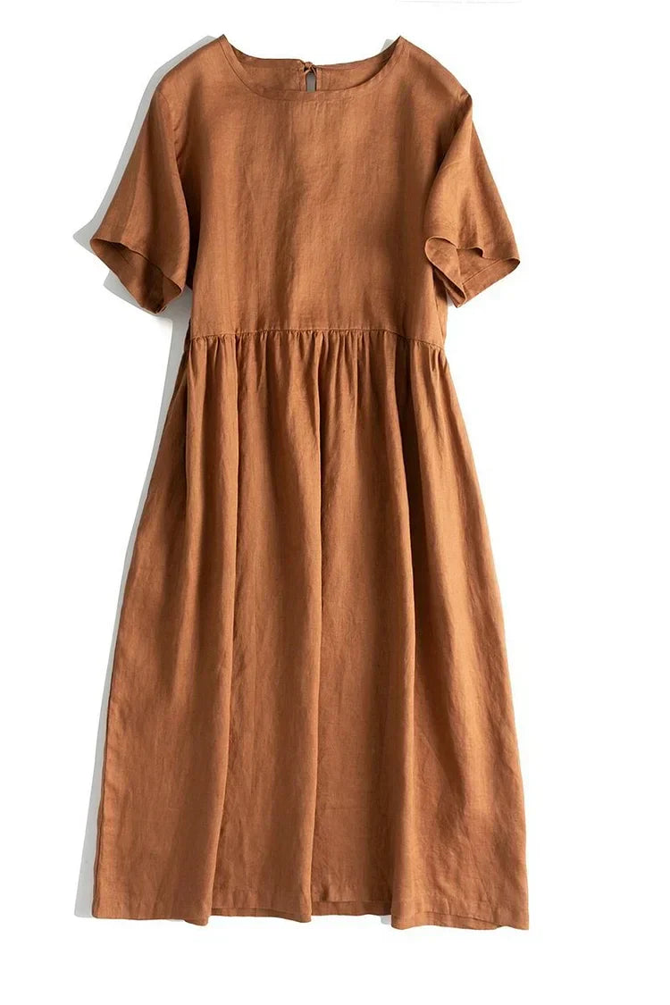 Merche | Lange, Lockere Kleider Für Frauen Aus Reinem Leinen in Klaren Farben Sommerliche, Legere Outfits