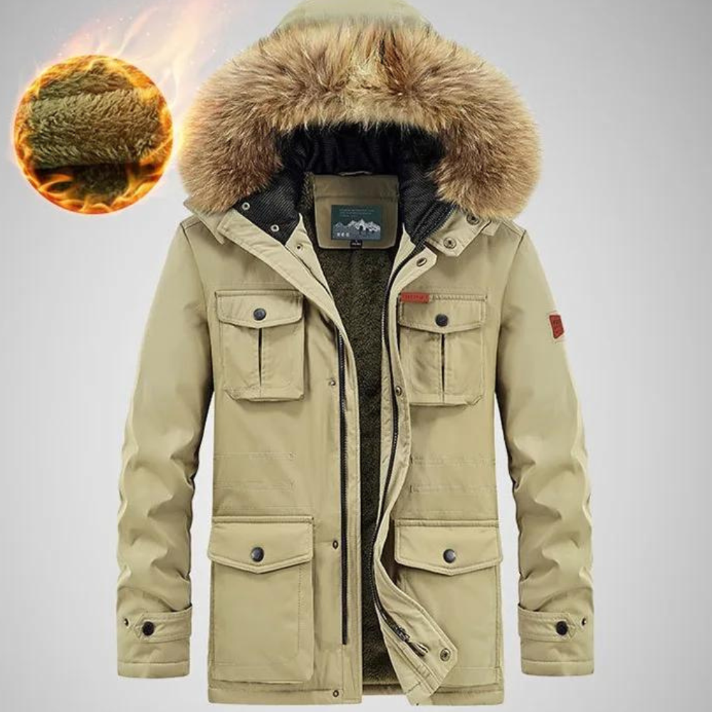 WW | Wasserdicht Langärmelig Vlies Auskleidung Kapuze Jacke