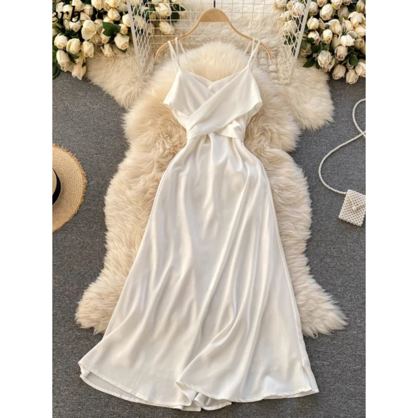 Merche ärmelloses Sommerkleid mit V-Ausschnitt