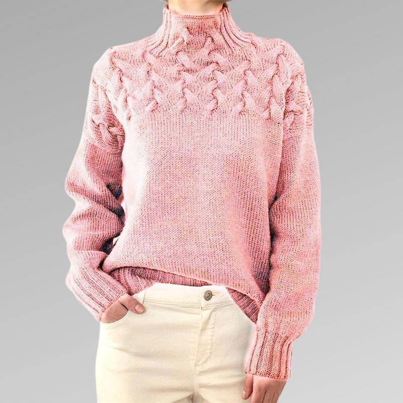 WW | Warmer Skandinavischer Strickpullover Für Damen