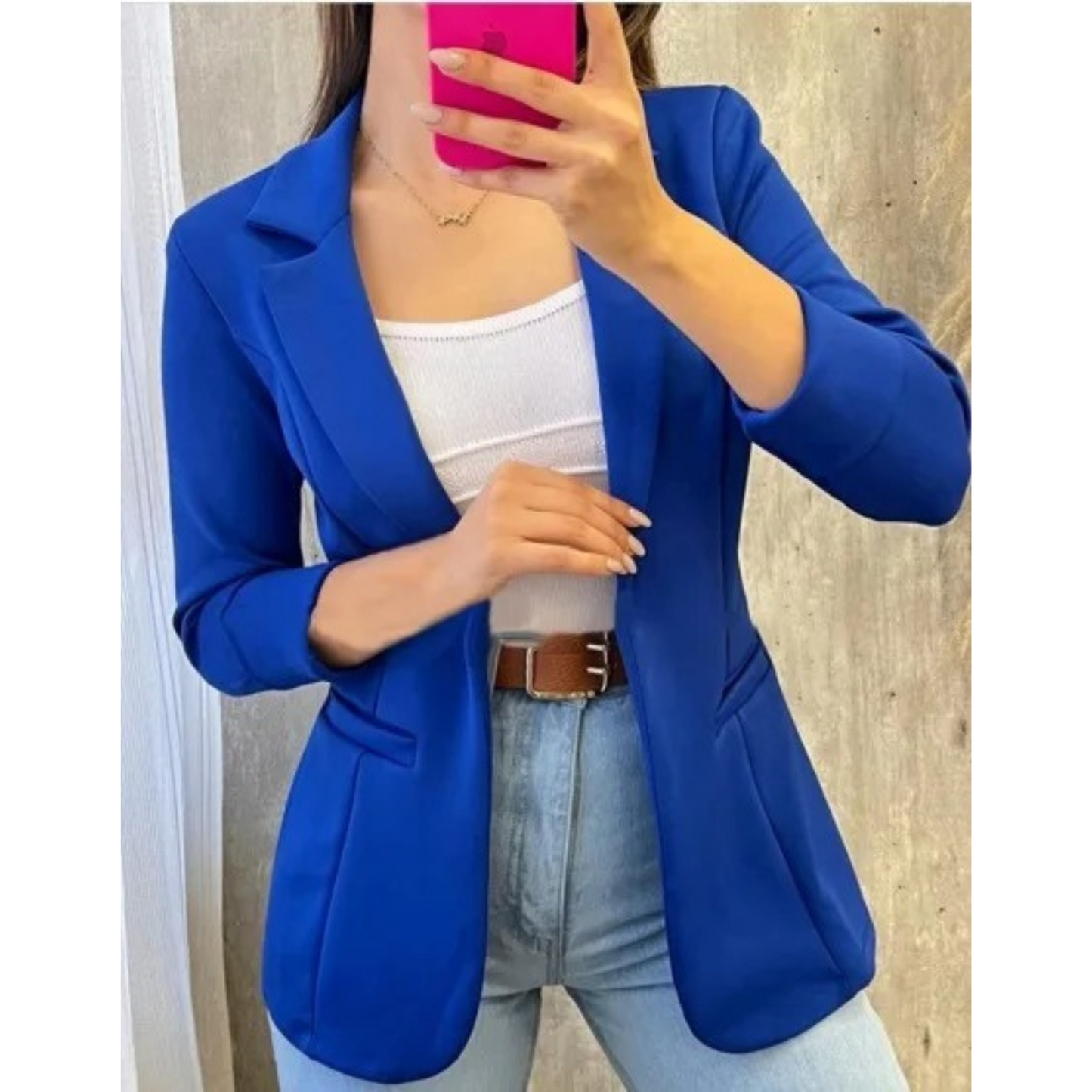 WW | Weinlese Damen Blazer Ohne Schnalle
