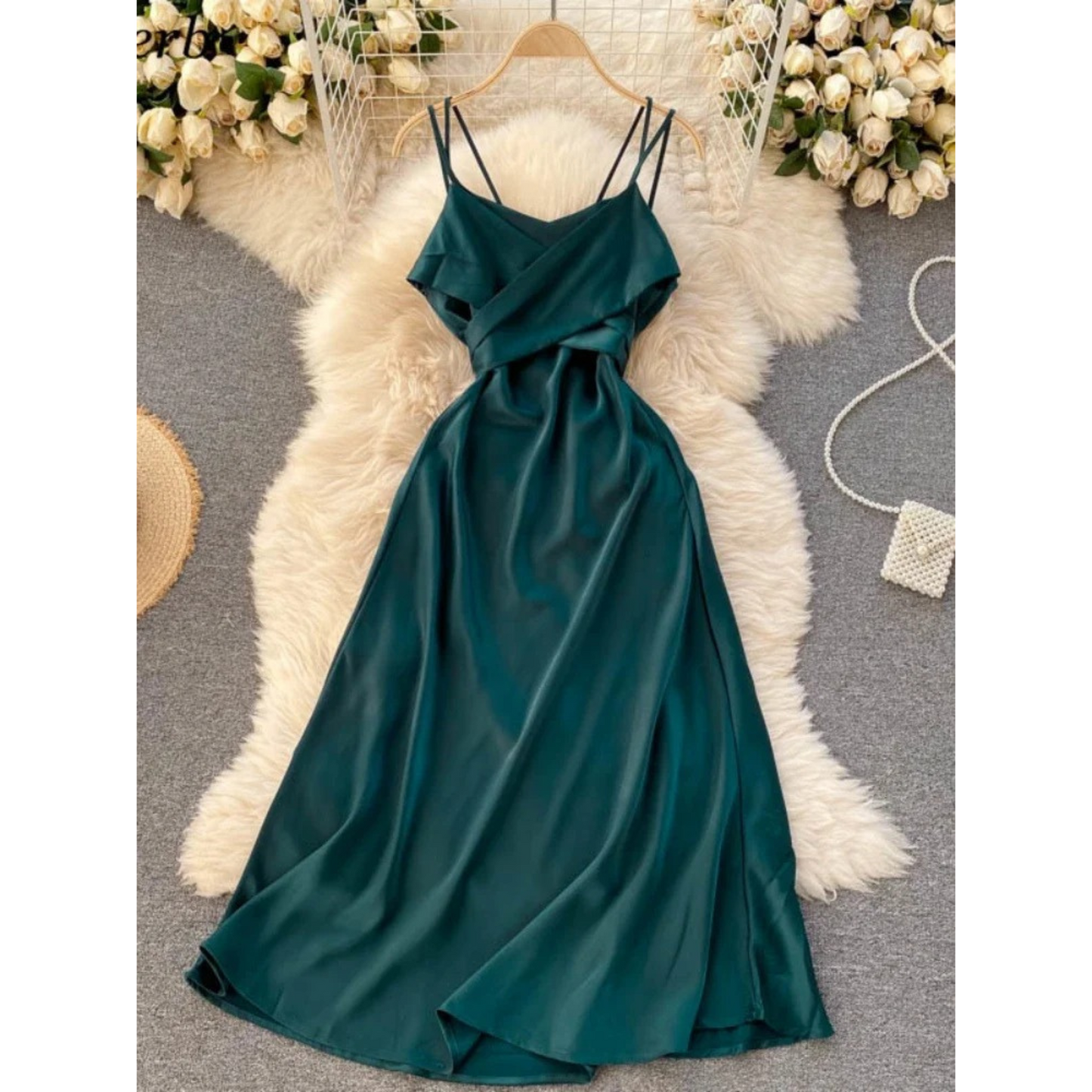 Merche ärmelloses Sommerkleid mit V-Ausschnitt