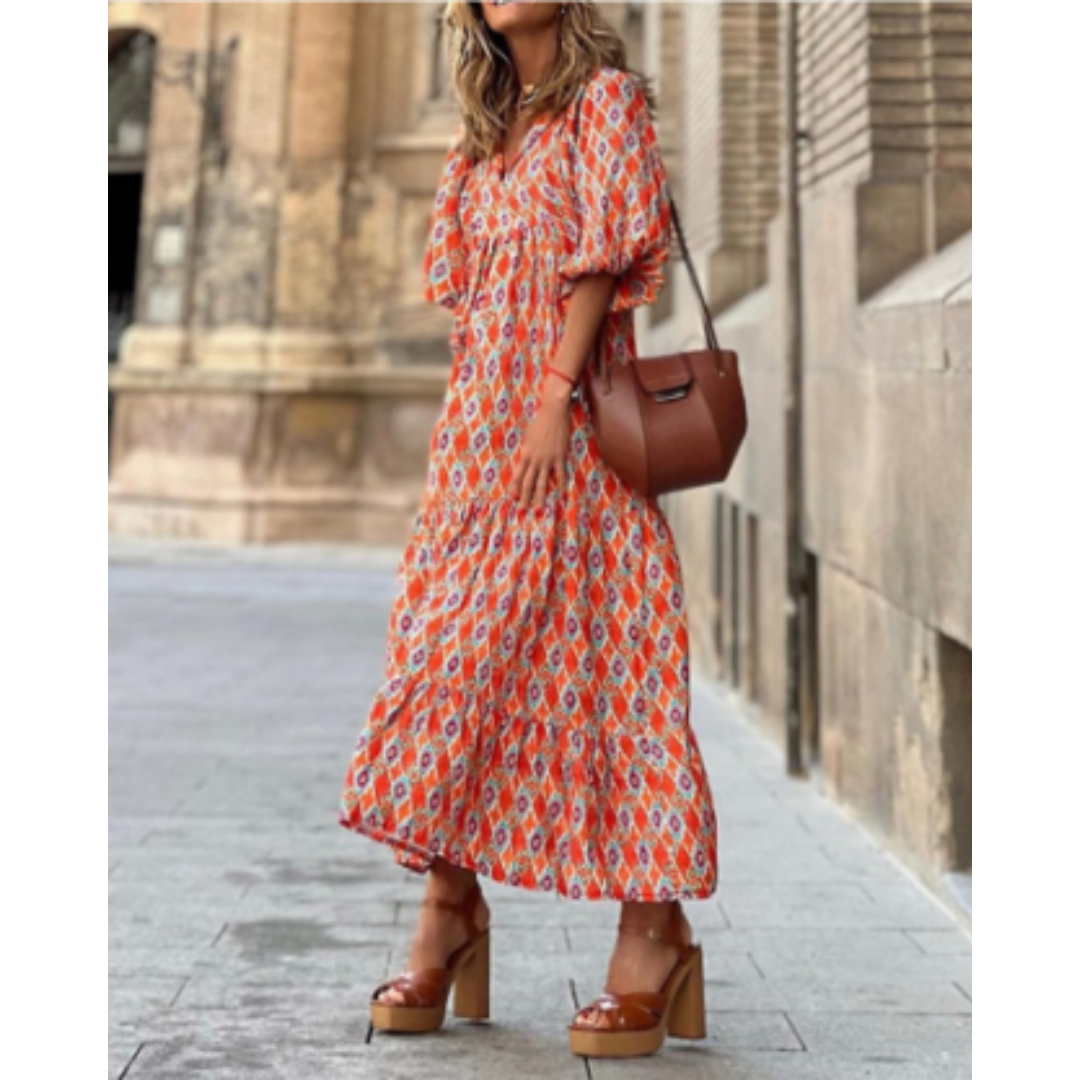 Blumendruck Damen Kleid