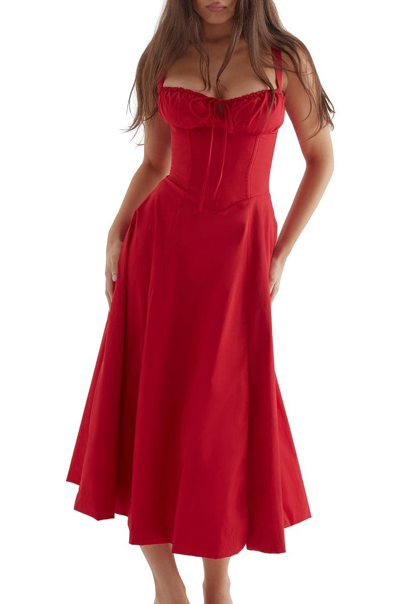 Blossom – Geblümtes, figurbetontes Kleid mit geformter Taille