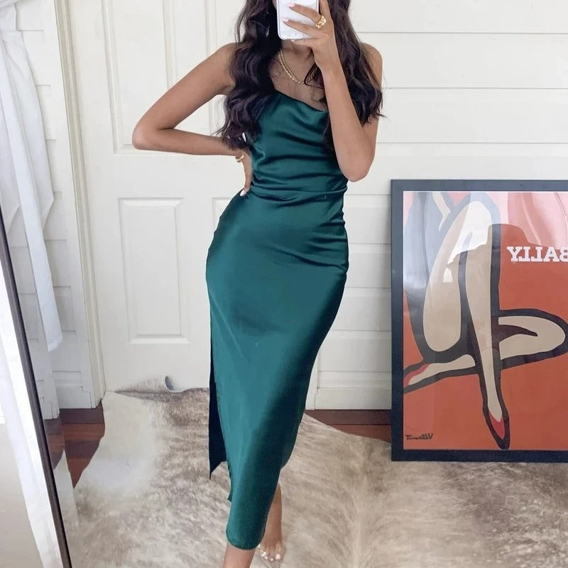 Merche Stil Rückenfreies schmales Kleid