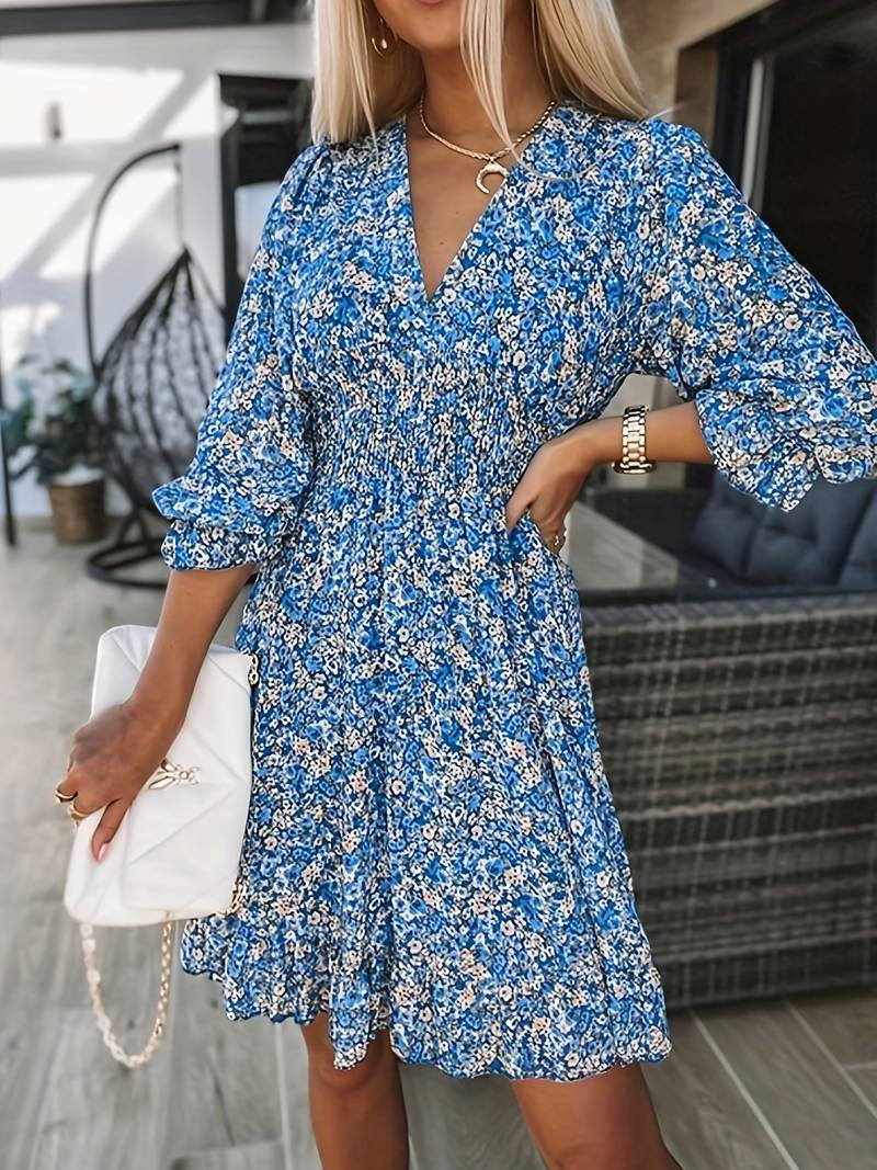 – boho-kleid mit puffärmeln
