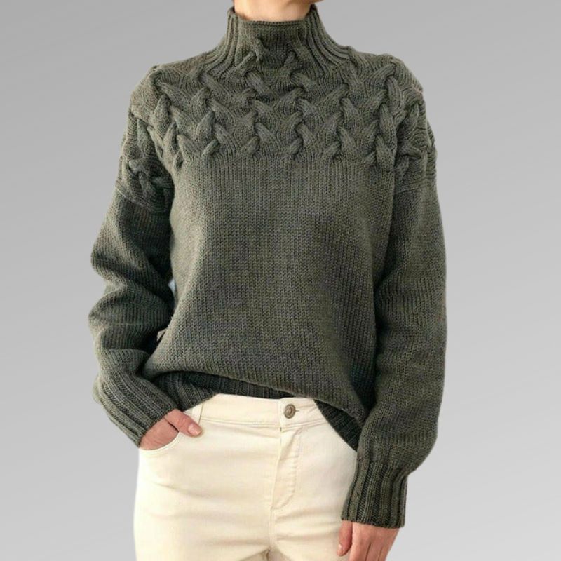 WW | Warmer Skandinavischer Strickpullover Für Damen