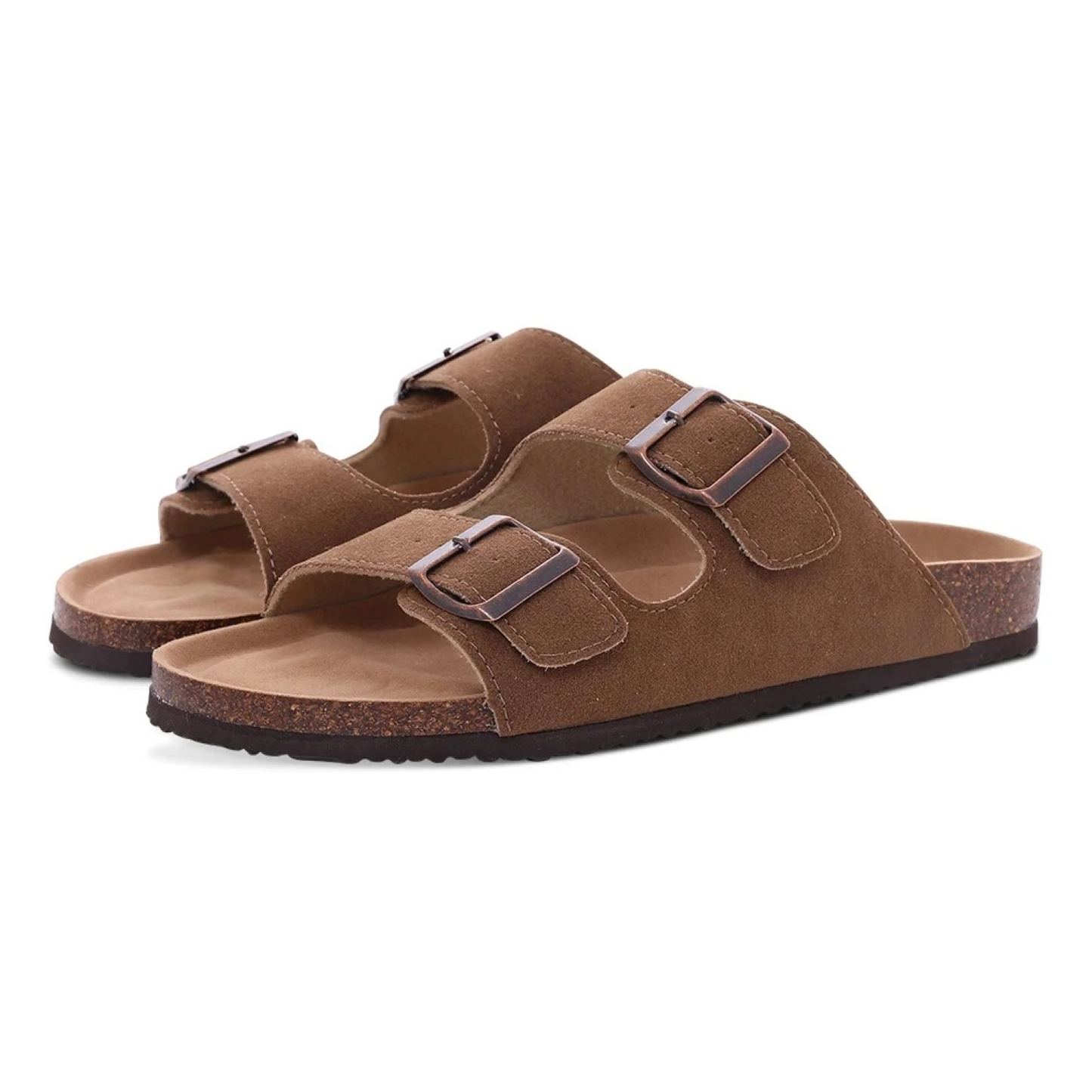 WW | Wildleder Damen Sandalen Mit Doppeltem Riemen