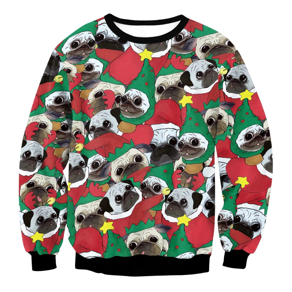 WW | Weihnachtspullover Lustiges Design, Unisex, Langarm Sweatshirt