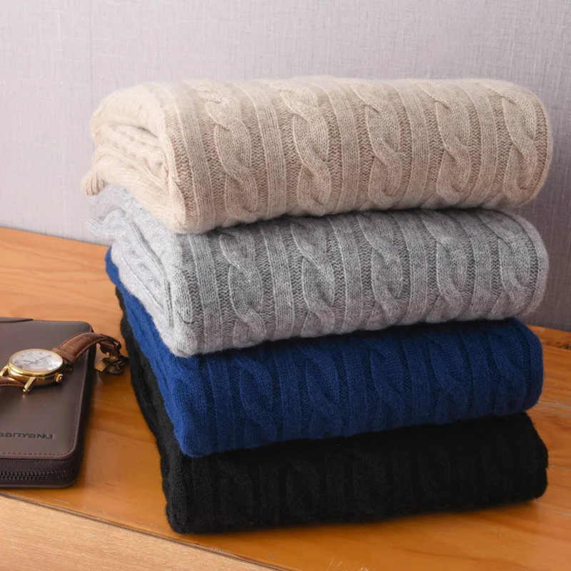 WW | Zopfstrick-Herrenpullover mit Reißverschluss, warm und stilvoll