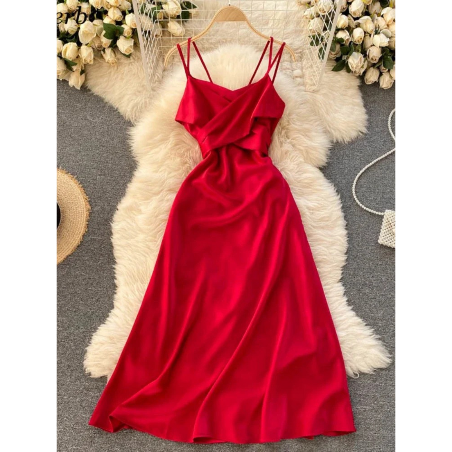 Merche ärmelloses Sommerkleid mit V-Ausschnitt