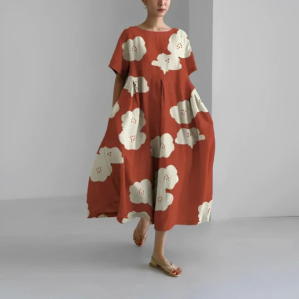 Boho-Blumenkleid - Weites Kleid